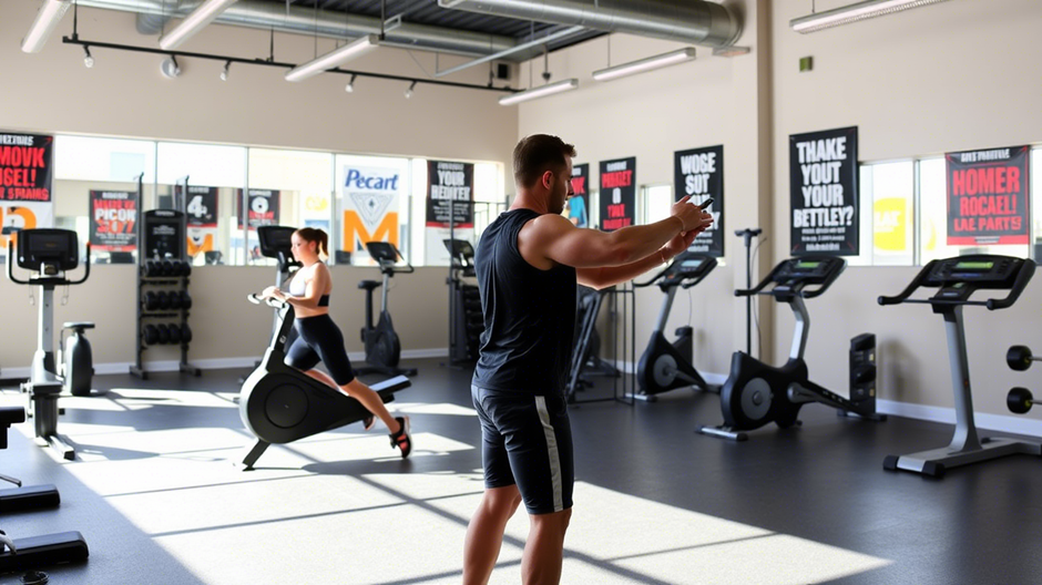 A fitness coach leading a semi-private training session in a bright, modern studio rental space in Las Vegas, equipped with mirrors and Pilates equipment.