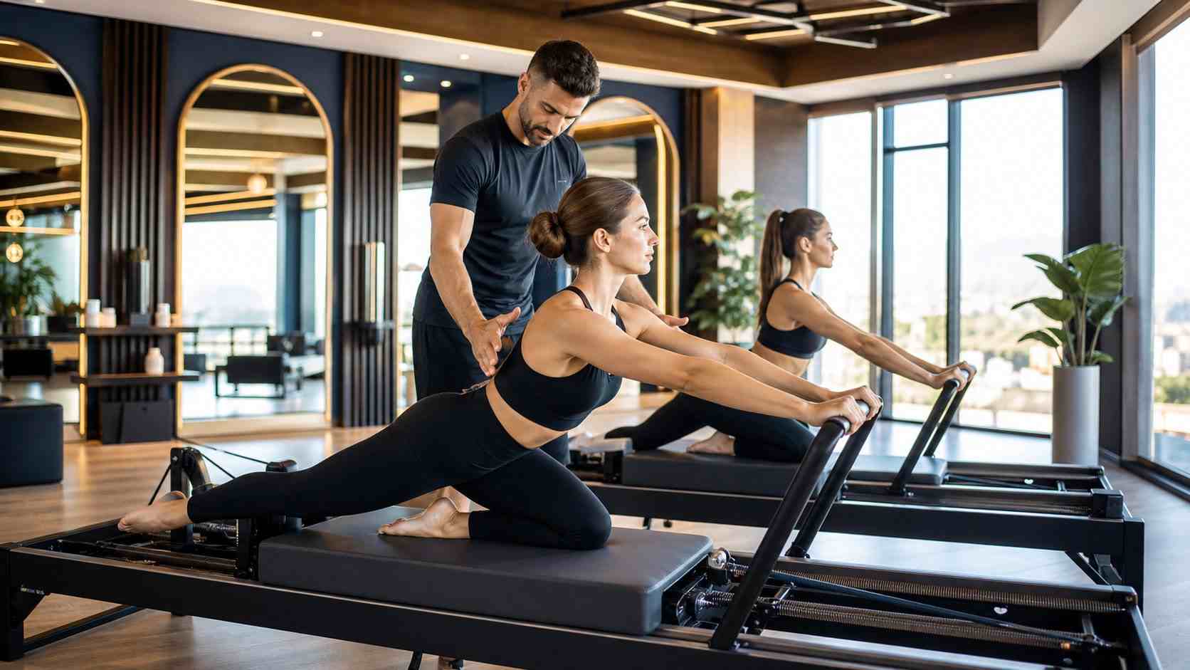 Semi Private Pilates Las Vegas group training on reformer