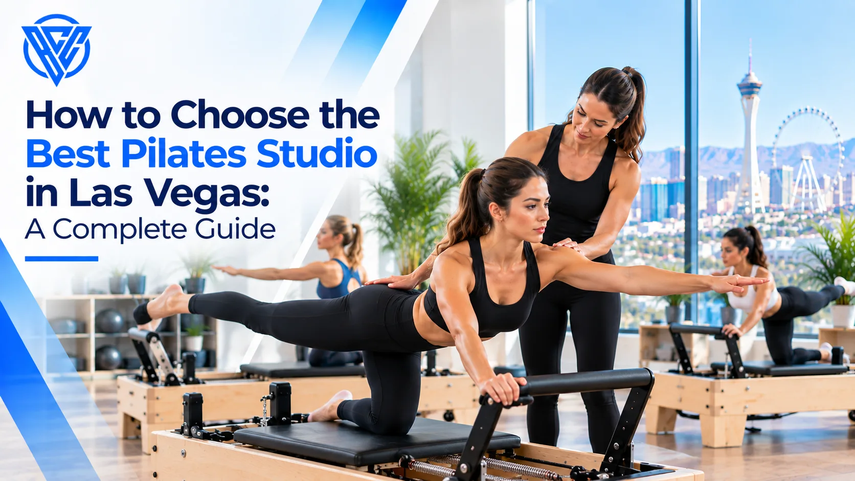 How to Choose the Best Pilates Studio in Las Vegas with an instructor guiding a client through a Pilates exercise.