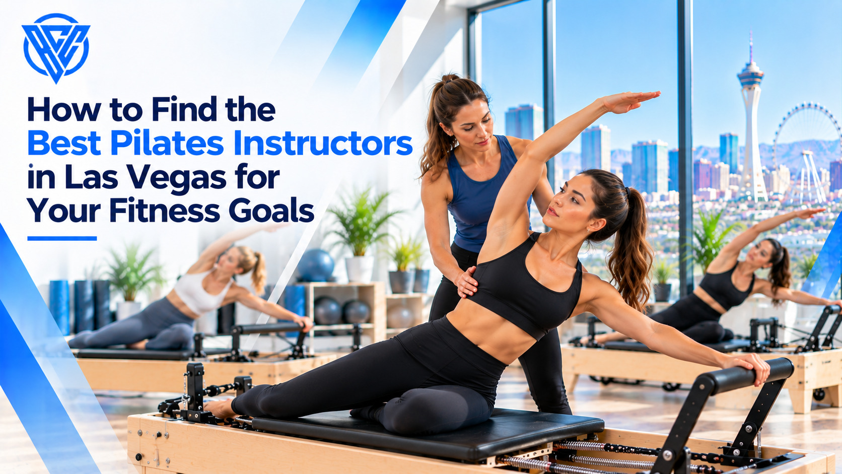 Best Pilates instructors in Las Vegas guiding clients through reformer Pilates exercises with personalized coaching and proper technique.