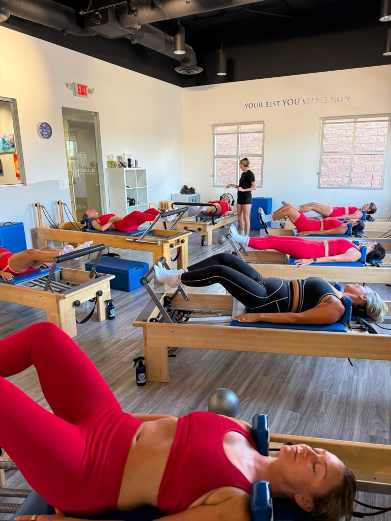 Reformer Pilates class at Blue Chip Conditioning studio in Las Vegas